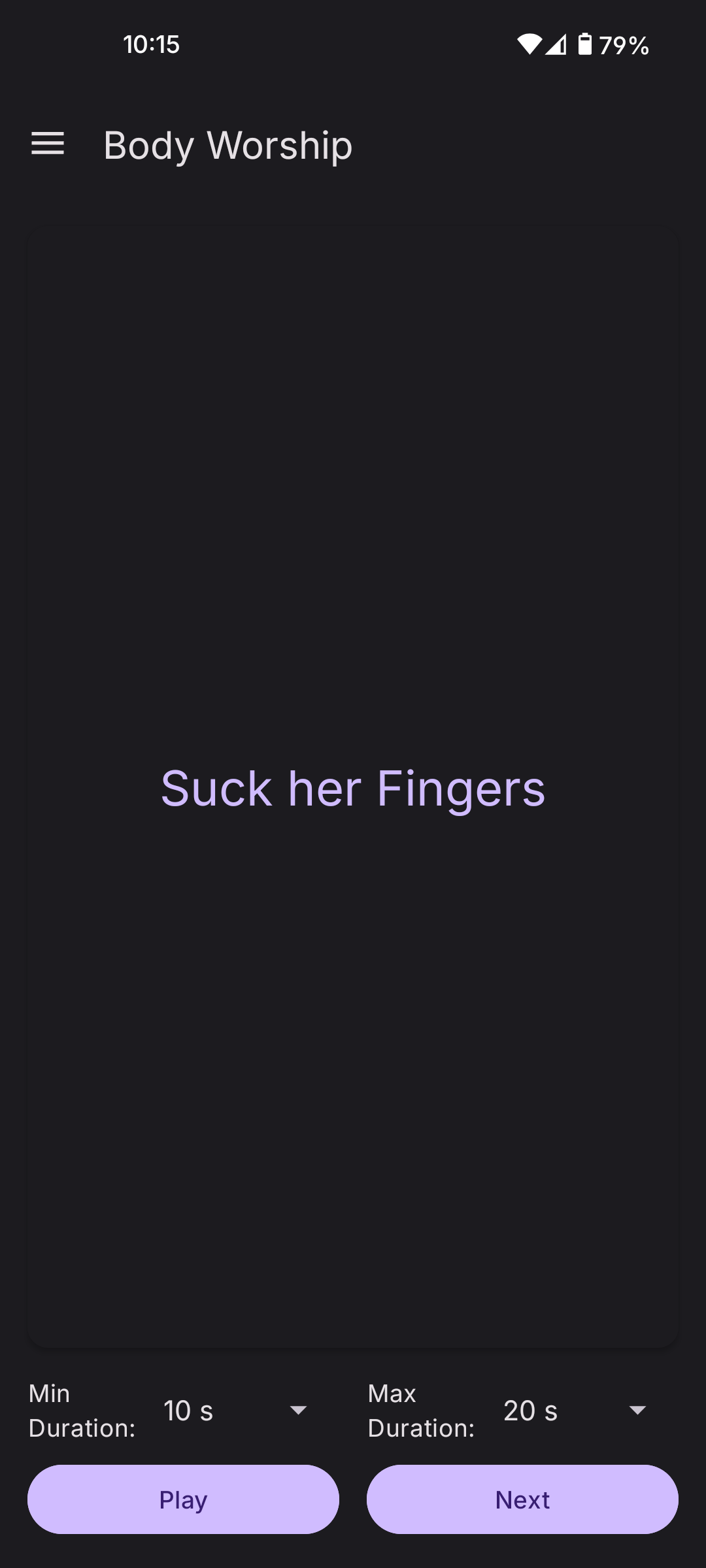 Body Worship Interface